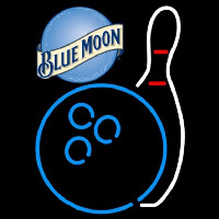 Blue Moon Bowling Blue White Beer Sign Neonreclame