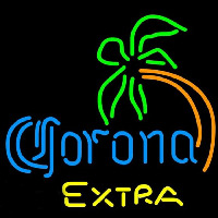 Corona E tra Curved Palm Tree Beer Sign Neonreclame