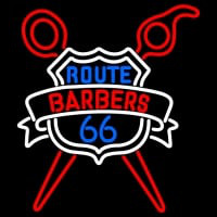 Custom Route Barbers 66 Logo Neonreclame