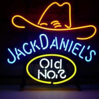 Jack Daniels Old #7 Whiskey Bier Bar Open Neonreclame