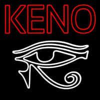 Keno With Eye Icon Neonreclame
