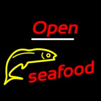 Open Seafood Logo Neonreclame