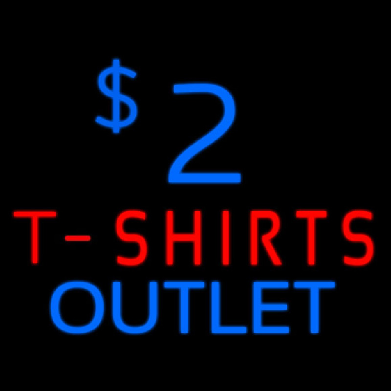 2 T Shirt Outlet Neonreclame