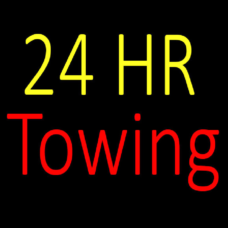 24 Hrs Towing Neonreclame