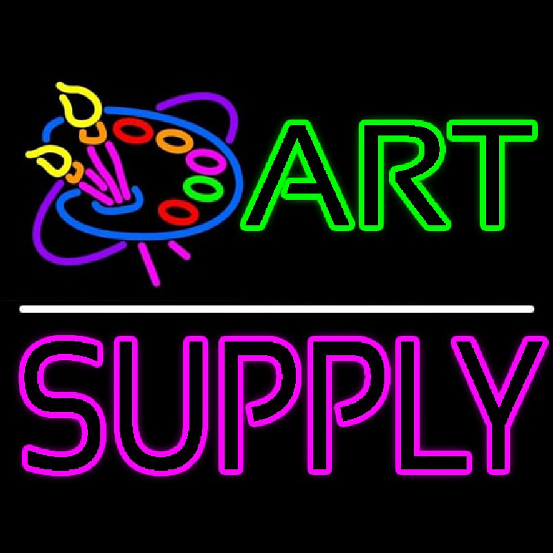 Art Supply With Logo 1 Neonreclame