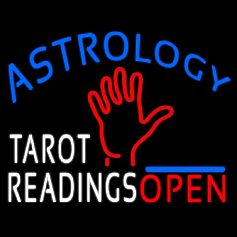 Astrology Tarot Readings Open Neonreclame