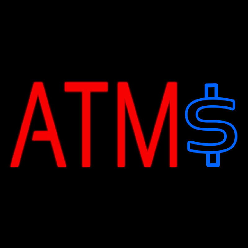 Atm With Dollar Symbol 2 Neonreclame