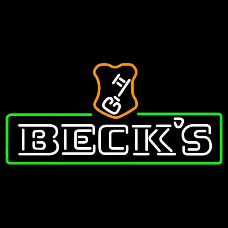 Beck Green Border Key Label Beer Sign Neonreclame