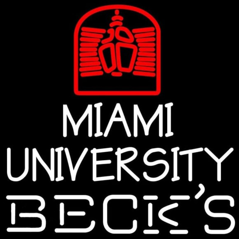 Becks Miami University Beer Sign Neonreclame