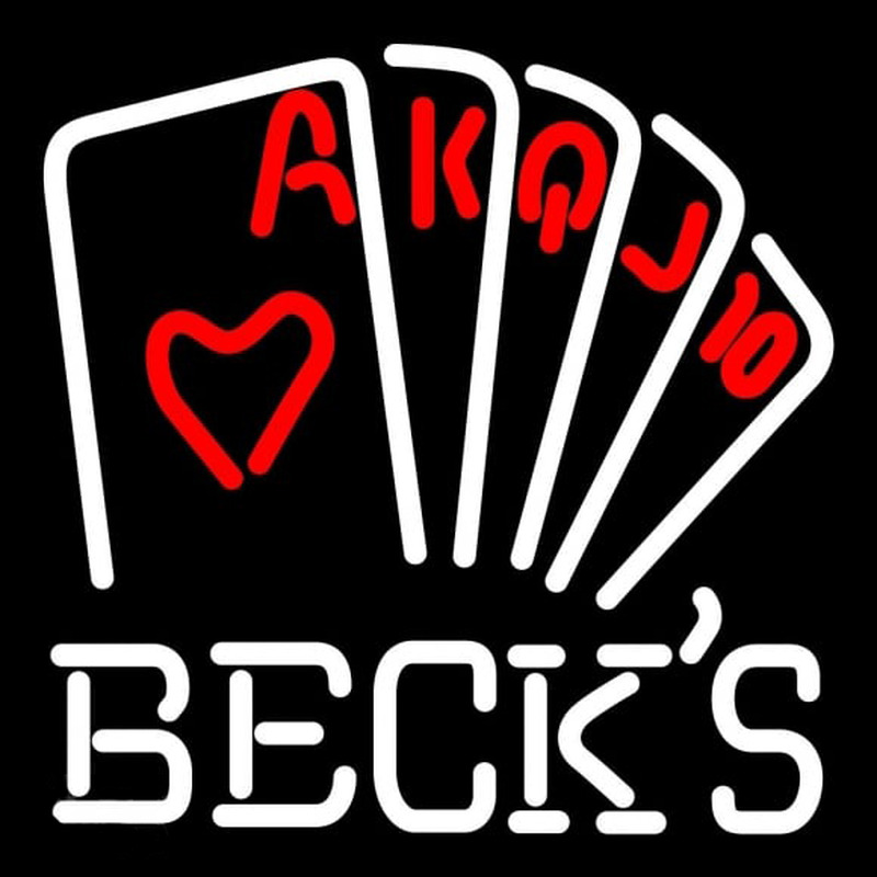 Becks Poker Series Beer Sign Neonreclame