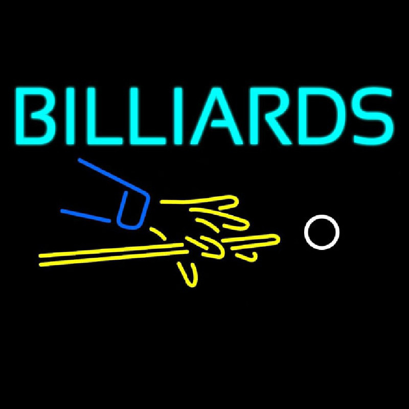 Billiards Hand And Cue Neonreclame