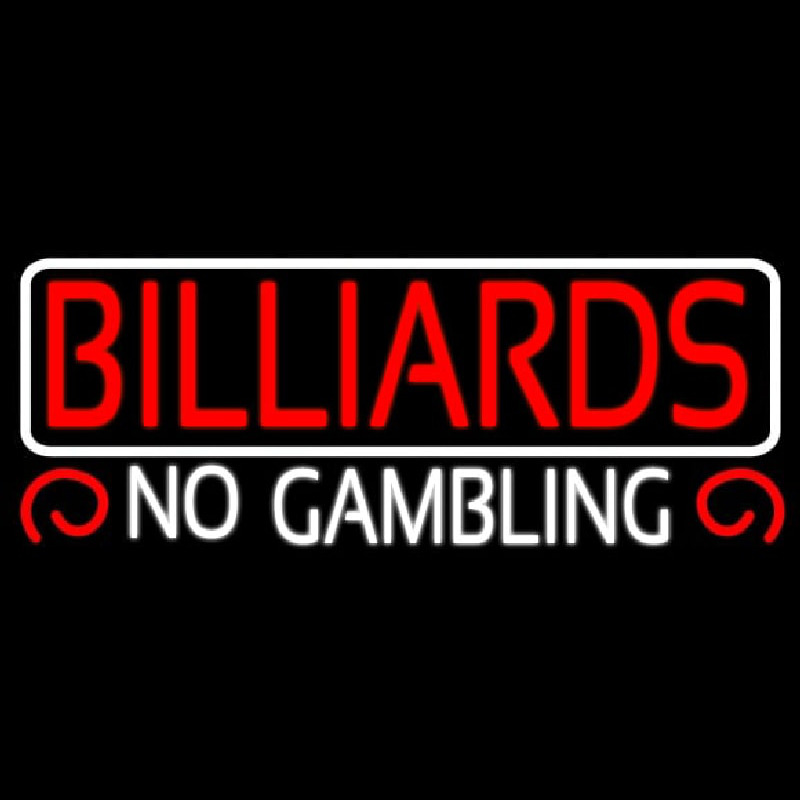 Billiards No Gambling 2 Neonreclame