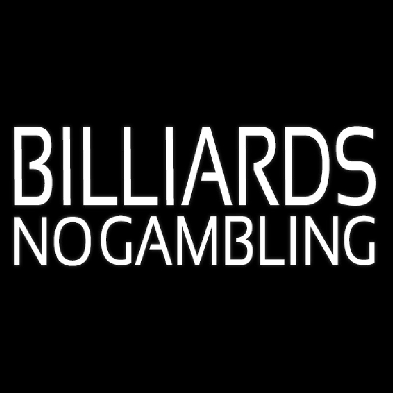 Billiards No Gambling 3 Neonreclame