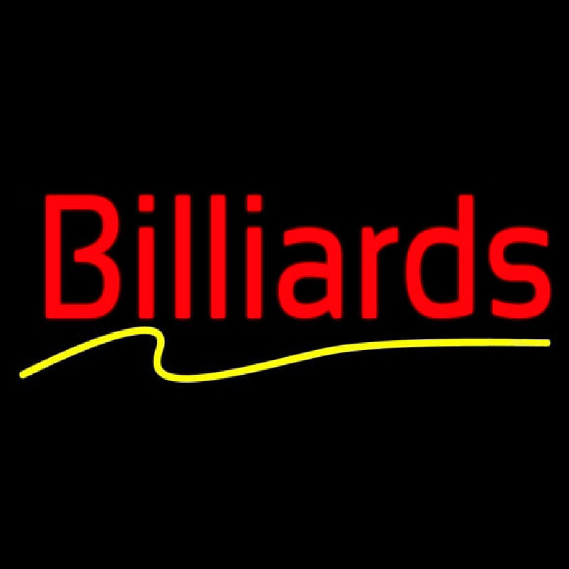 Billiards Yellow Line Neonreclame