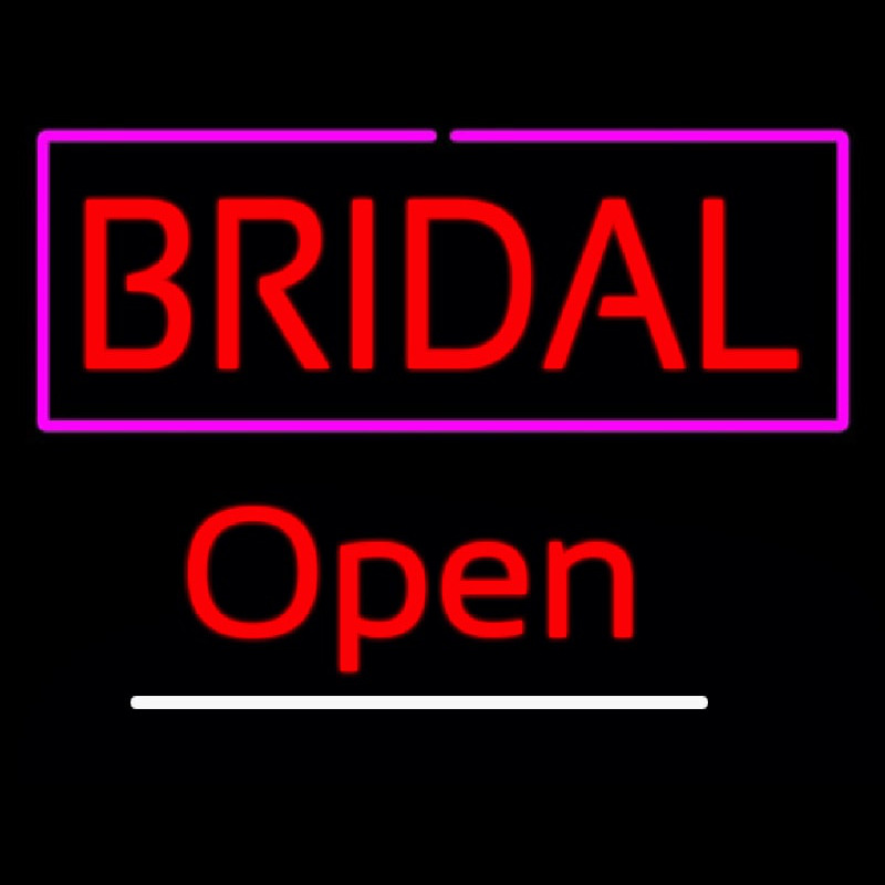 Block Bridal Open Neonreclame