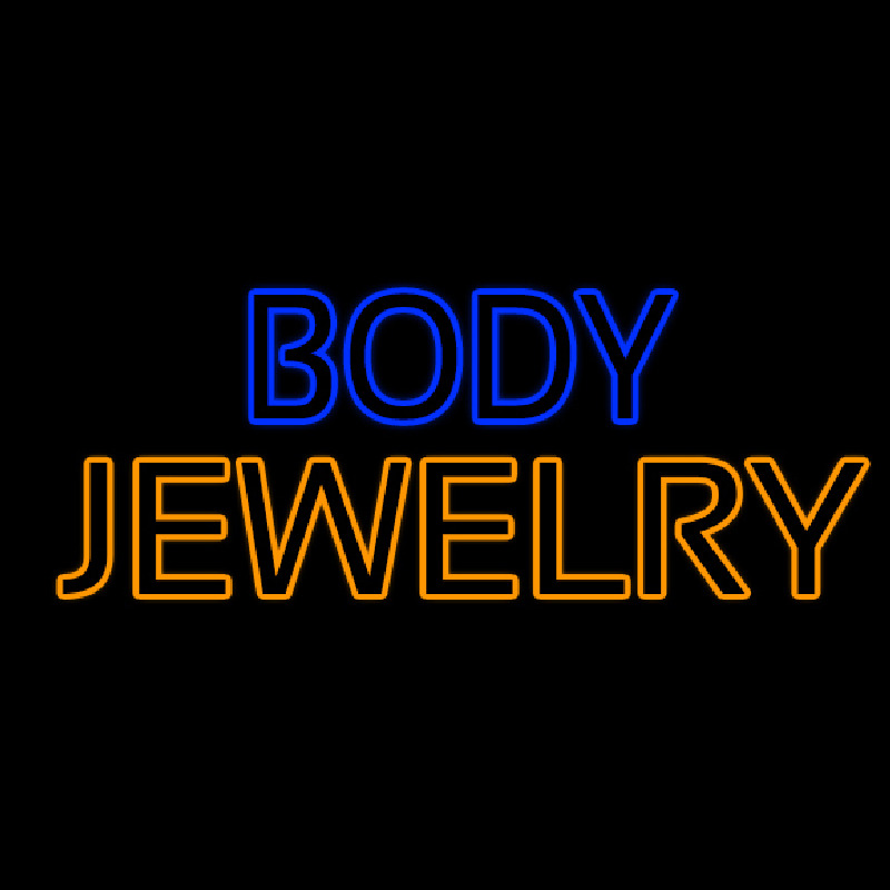 Blue And Orange Body Jewelry Neonreclame