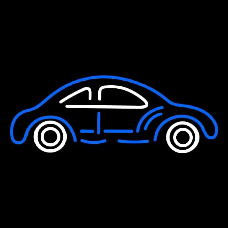 Blue And White Car Logo Neonreclame