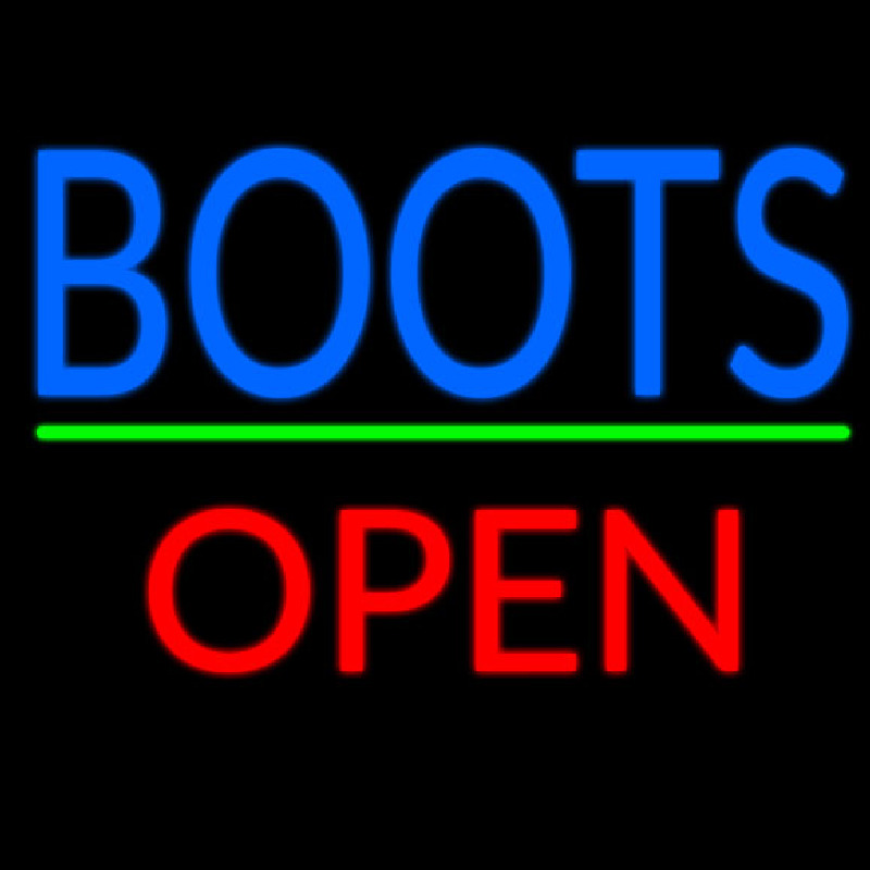 Blue Boots Open With Line Neonreclame