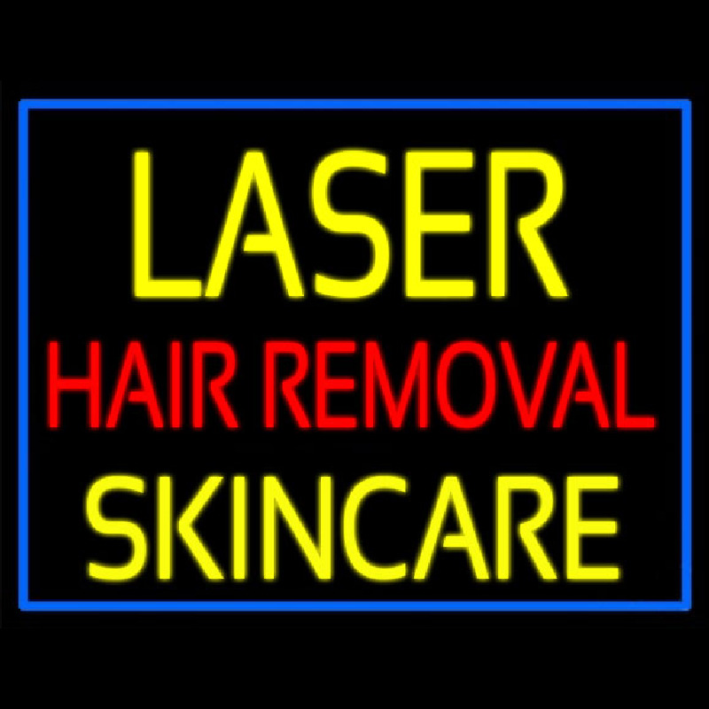 Blue Border Laser Hair Removal Skincare Neonreclame