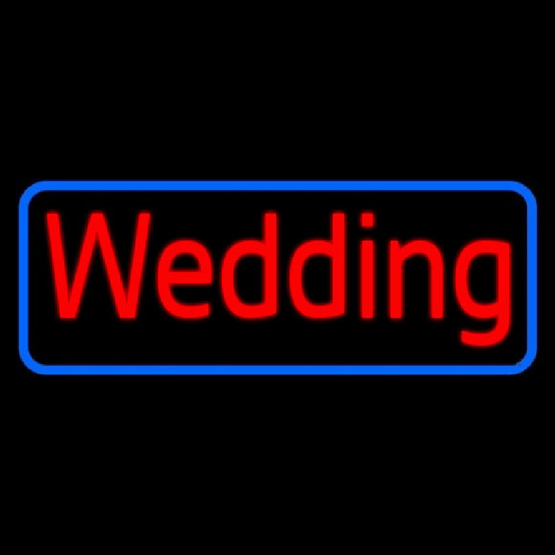 Blue Border Wedding Neonreclame