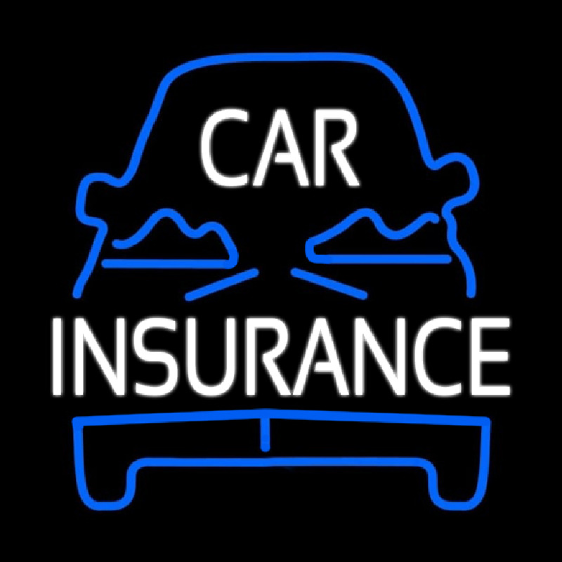 Blue Car Insurance Neonreclame