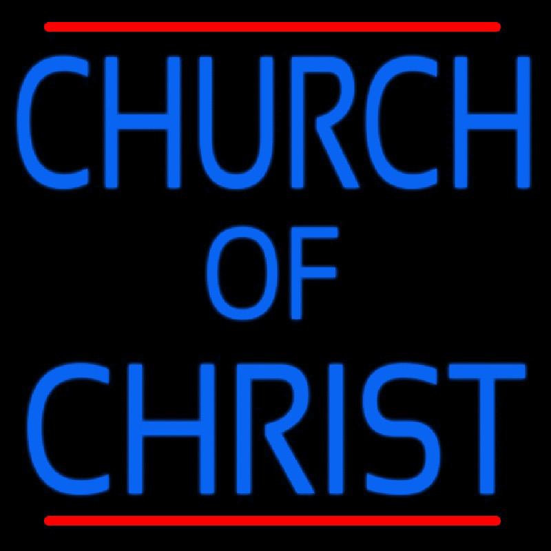 Blue Church Of Christ Neonreclame