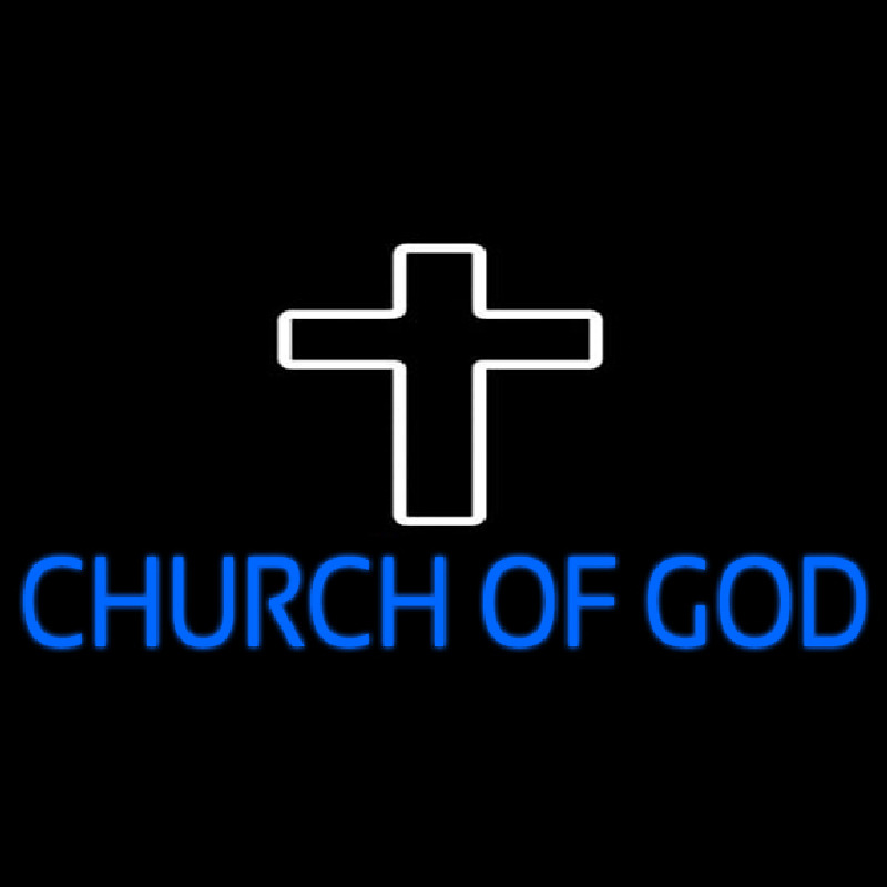 Blue Church Of God Neonreclame