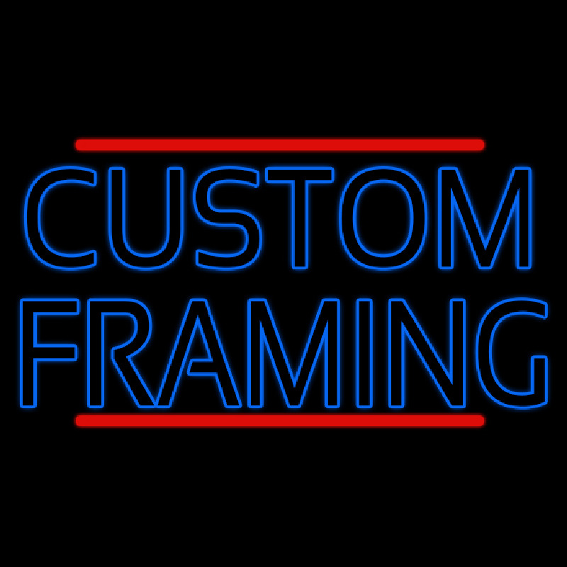 Blue Custom Framing With Lines Neonreclame