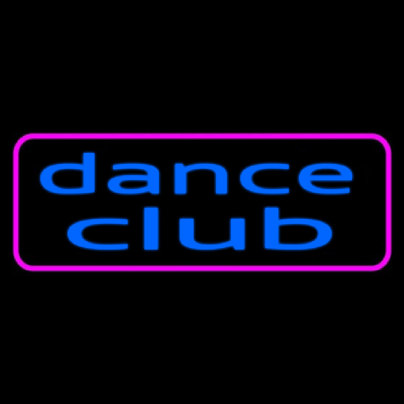 Blue Dance Club Pink Border Neonreclame