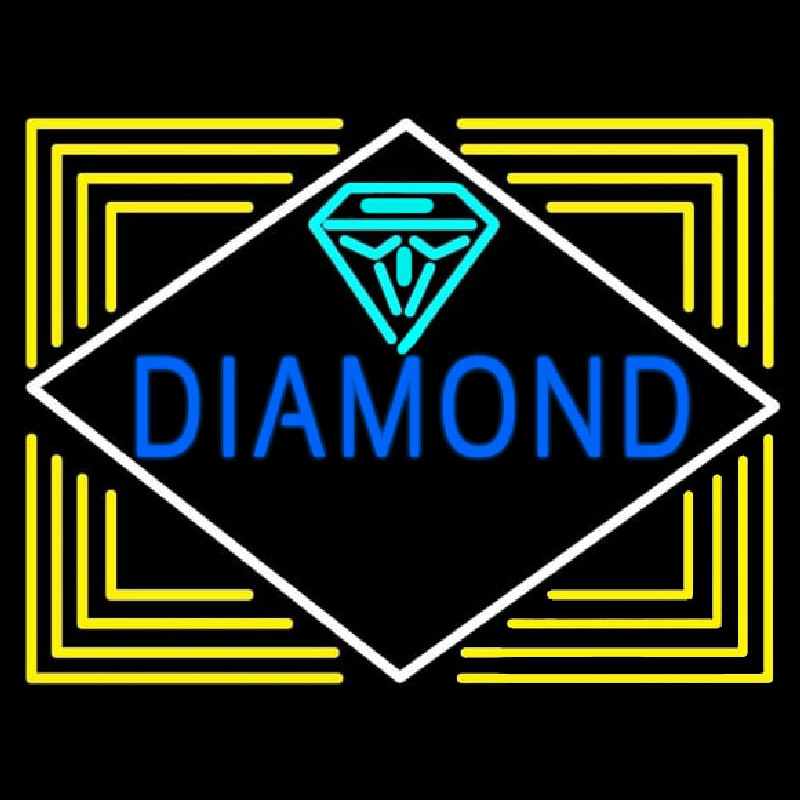 Blue Diamond Block Neonreclame