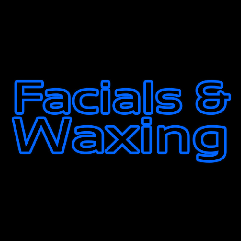 Blue Facial And Wa ing Neonreclame