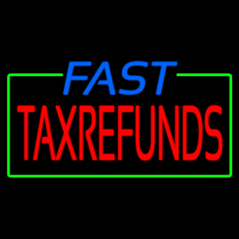 Blue Fast Ta  Refunds Neonreclame