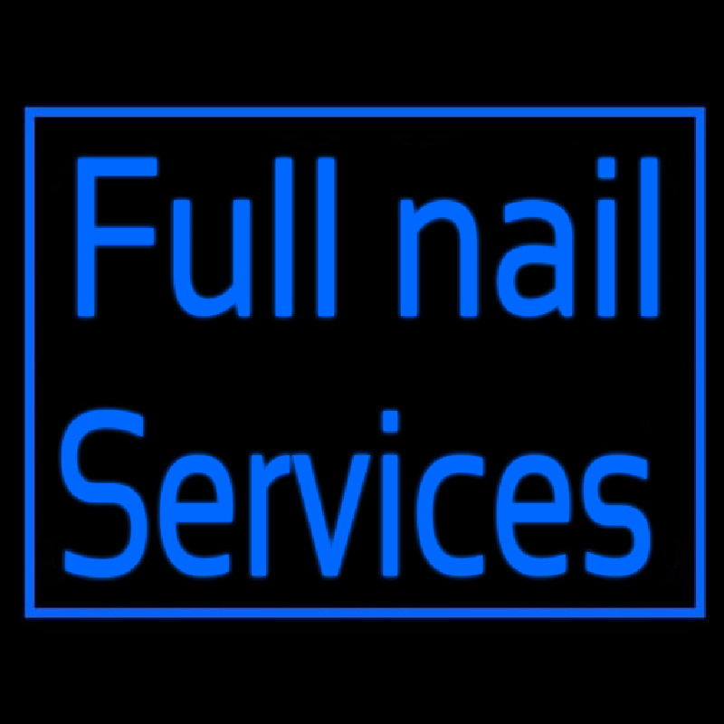 Blue Full Nail Services Neonreclame