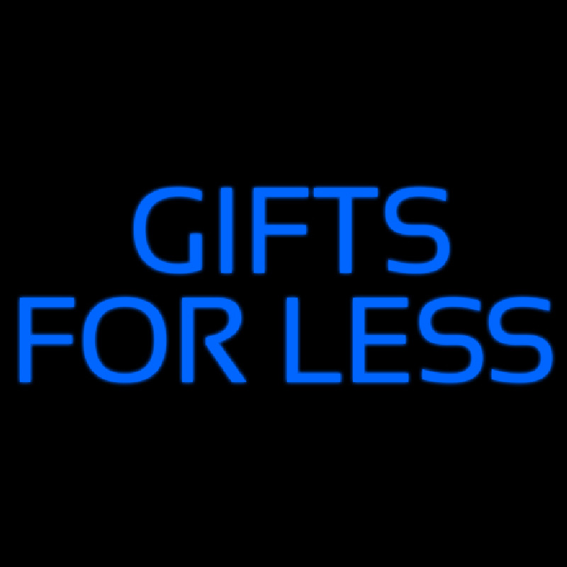 Blue Gifts For Less Block Neonreclame