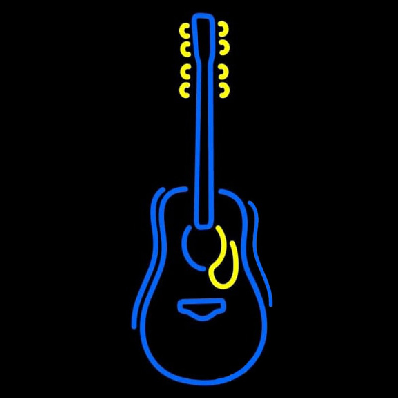 Blue Guitar Logo Neonreclame