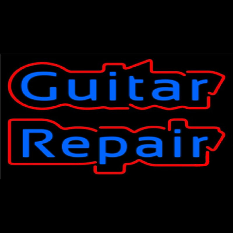 Blue Guitar Repair Neonreclame