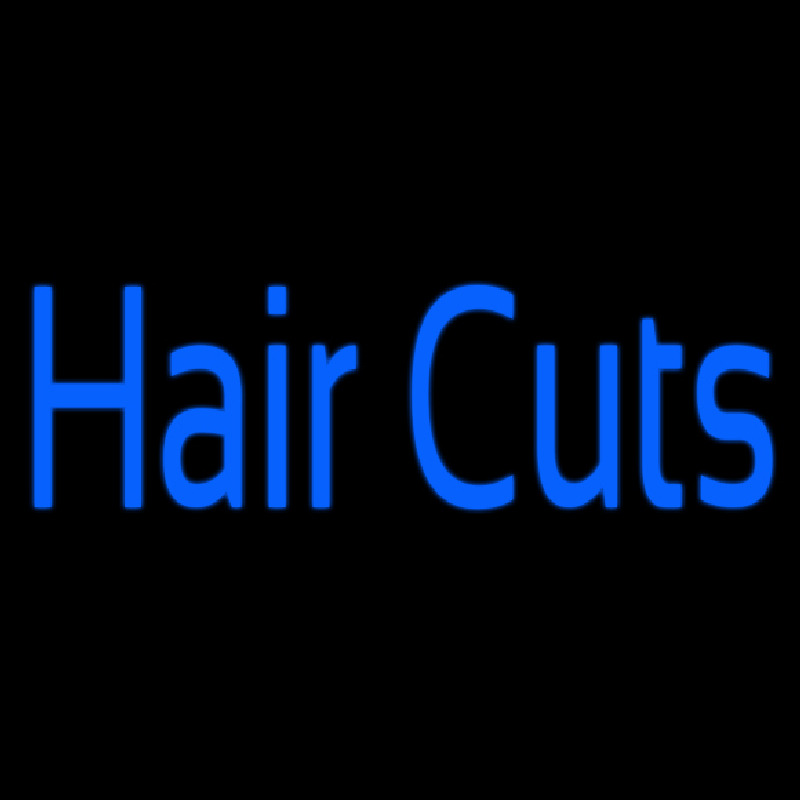 Blue Hair Cuts Neonreclame