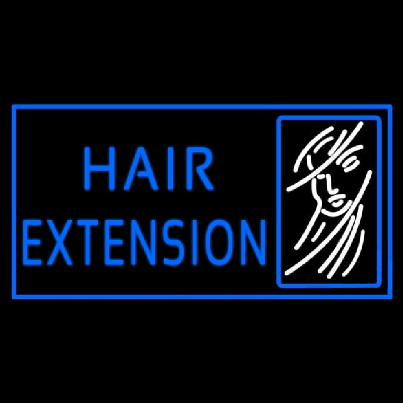 Blue Hair E tension Neonreclame