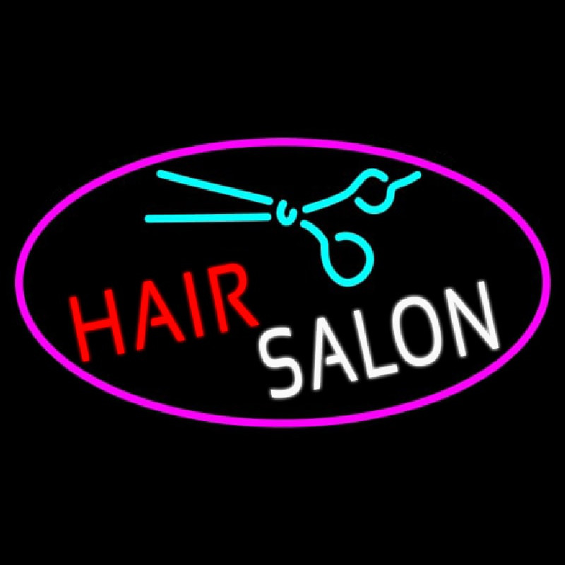 Blue Hair Salon Logo Neonreclame