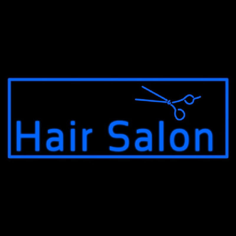 Blue Hair Salon Logo Neonreclame