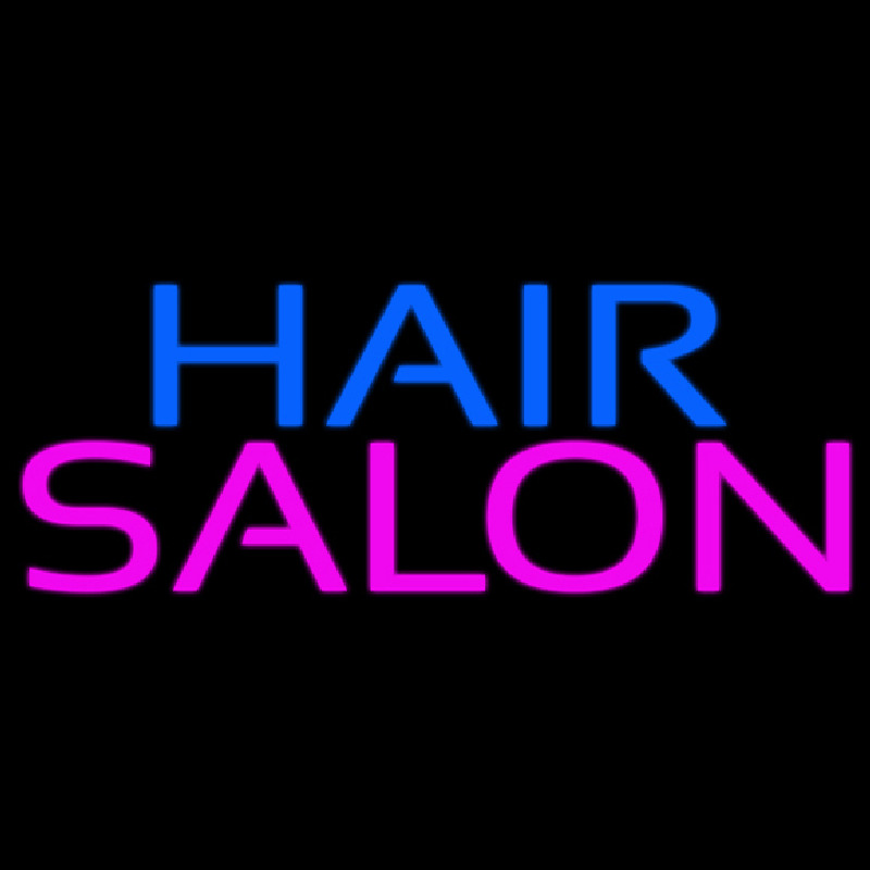 Blue Hair Salon Pink Neonreclame