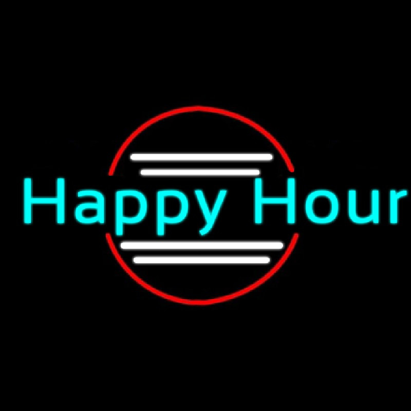 Blue Happy Hour Neonreclame