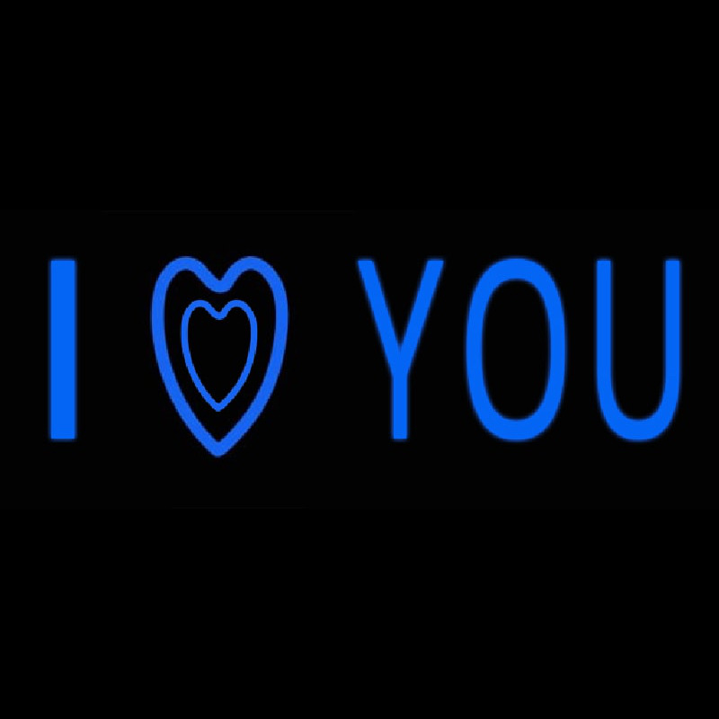 Blue I Love You Neonreclame