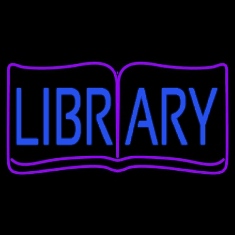 Blue Library Neonreclame