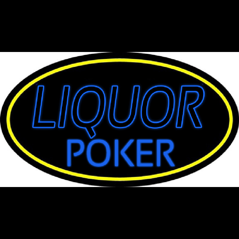 Blue Liquor Poker Neonreclame