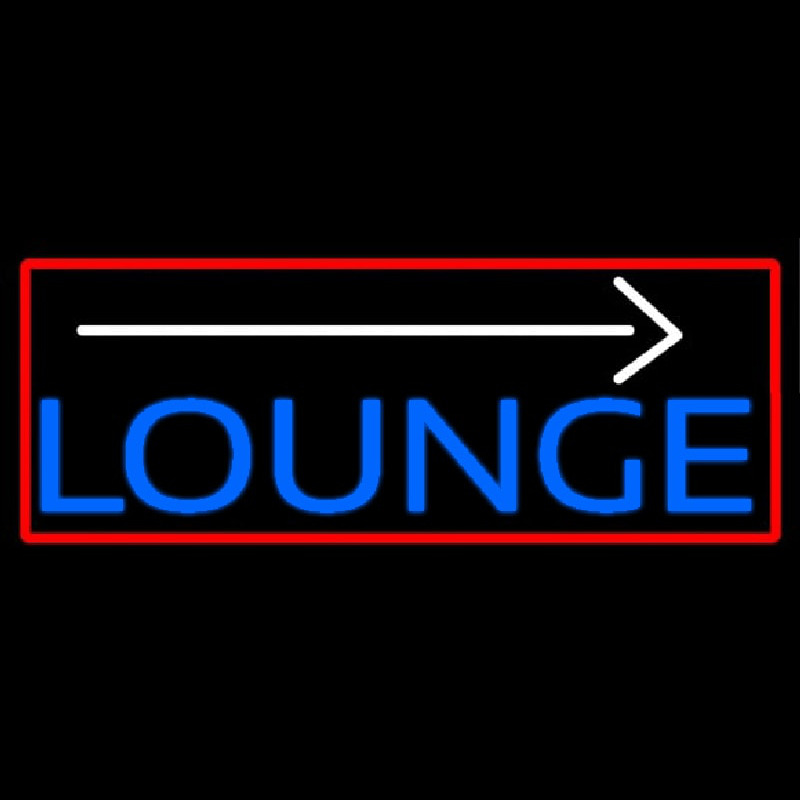 Blue Lounge And Arrow With Red Border Neonreclame