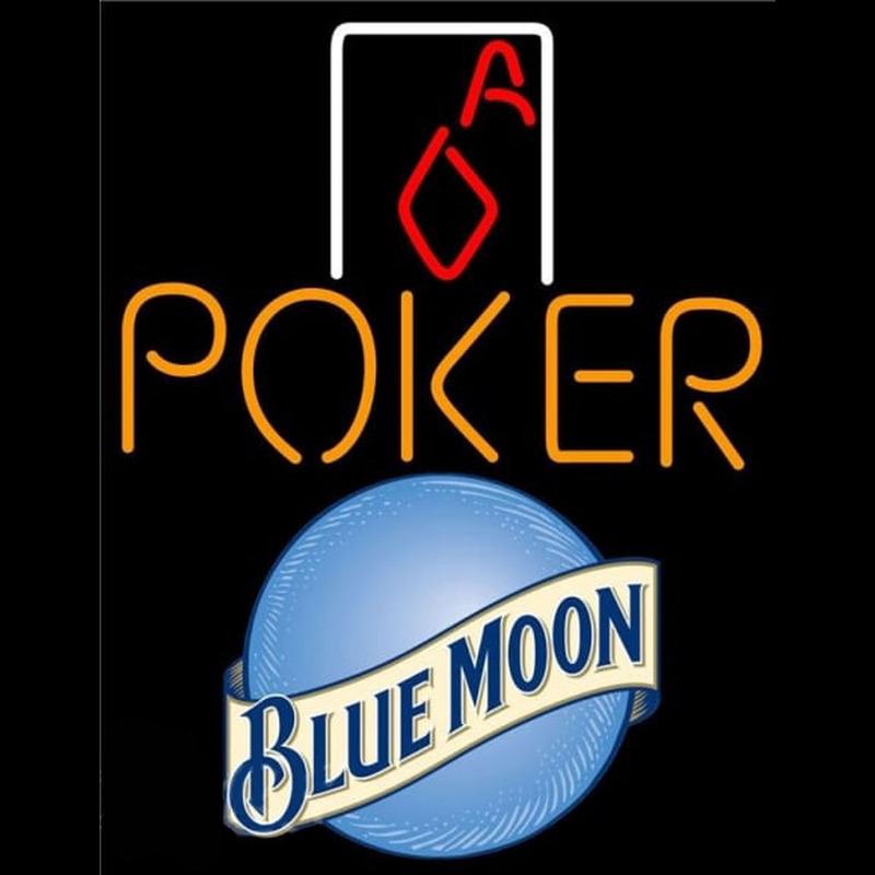 Blue Moon Poker Squver Ace Beer Sign Neonreclame