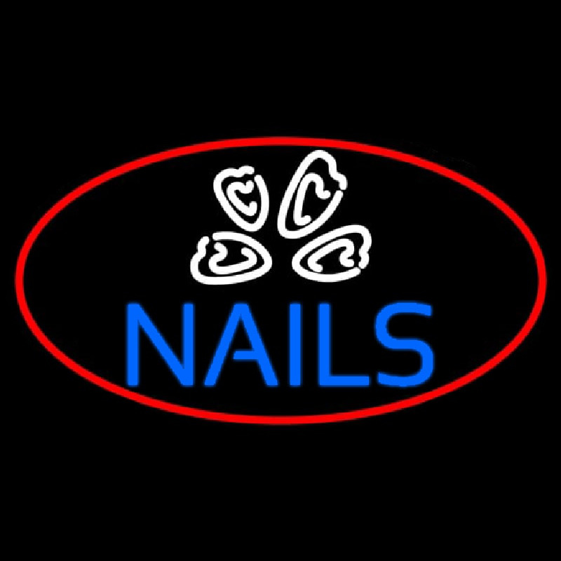 Blue Nails Logo Neonreclame