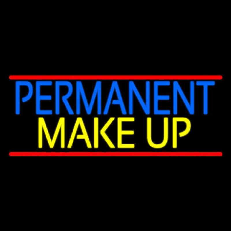 Blue Permanent Makeup Neonreclame