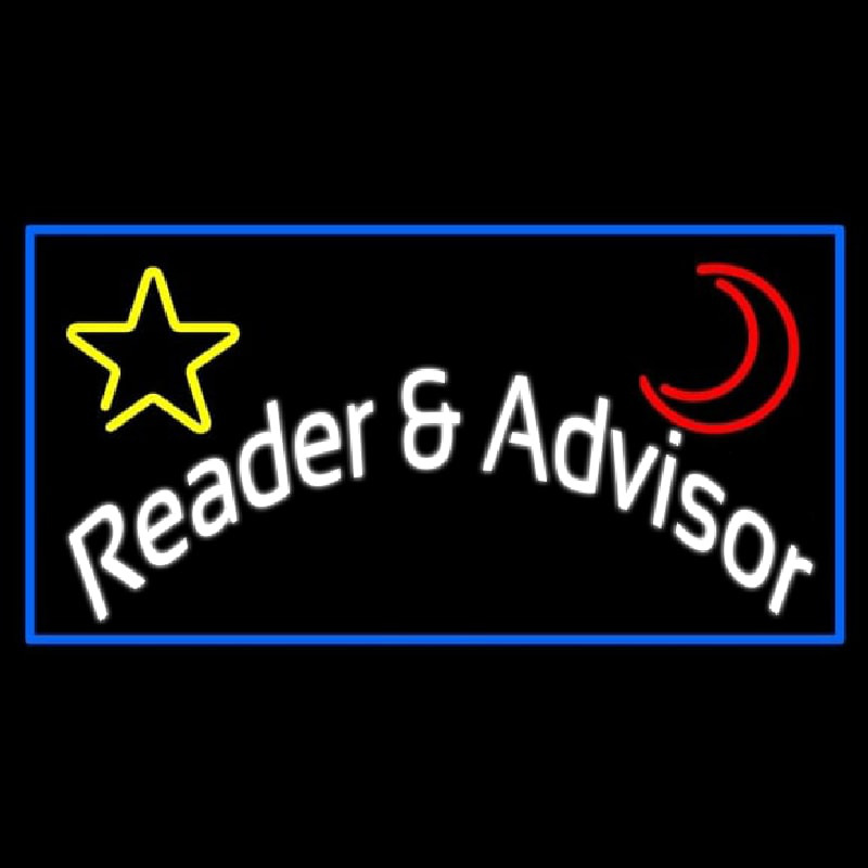 Blue Reader And Advisor Neonreclame